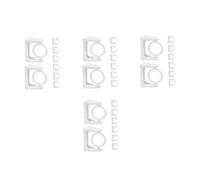 DIYEAH 32 Pcs Rotatable No Drill Towel Pole Brackets Self Adhesive Curtain Rod Hooks for Bathroom Kitchen Wall Mounted Holders Dual Use Flat Corner Space Saving Classic White
