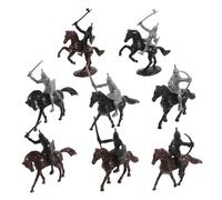 DIYEAH 32pcs Medieval Knight and Horse Miniature Soldiers and Models for Tabletop Games Army Playset Toys Figures for Historical Learning and Display