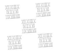 DIYEAH 3Cm Electroplated Roman Numeral Clock Numbers Set Silver Plastic Digital Clock Repair Kit for Face Replacement and Home Decor