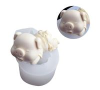 DIYEAH 3D Pig Cake Mould White Silica Gel for Cake and Fruit Pie