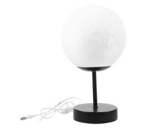 DIYEAH 3D Printed Moon Night Lamp USB Switch LED Decorative Night Light 15cm Black for Bedroom Bedside Table Ambient Room Lighting