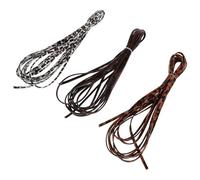 DIYEAH 3Pcs 5Mm Faux Leather Cord Set Flat PU Leather String for Bracelet Necklace Making 5 Meters Each for Jewelry Crafting and DIY Wrapping Projects