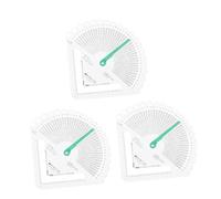 DIYEAH 3pcs Acrylic Fan Shaped Density Ruler for Quilting and Knitting with Double Sided Scale Transparent Patchwork Measuring Tool for Yarn and Needle Safe Rounded Edges for DIY Sewing
