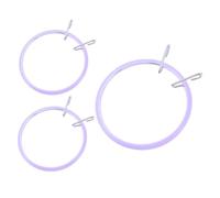 DIYEAH 3pcs Adjustable Metal-Tipped Embroidery Hoop Set, 2pcs 5-inch 7.25-inch Round Sewing Hoops for Cross Stitch, DIY Craft Needlework Frame for Handmade Sewing and Display