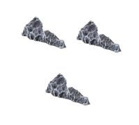 DIYEAH 3pcs Artificial Rock Mountain Figurine Fake Rockery Decorations for Aquarium Zen Garden Bonsai Micro Landscape