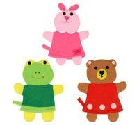 DIYEAH 3pcs Bath Sponge Gloves with Cartoon Animal Embroidery, Shower Mitts Bathing Scrubbers, Soft Exfoliating Bath Mitts for Boys