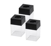 DIYEAH 3pcs Black Magnetic Paper Clip Storage Box for Office Desktop Ps