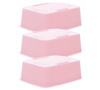 DIYEAH 3pcs Boy Girl's Wet Wipes Storage Box Traveling Flip Top Plastic Tissues Dispenser Refillable Countertop Cleaning Wipe Case for Car and Diaper Bag