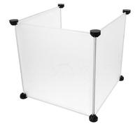 DIYEAH 3pcs Cat Litter Box Splash Guard High Wall Pp Plastic Resin Litter Tray Screen with 8 Buckles Easy Install Enclosure