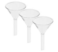 DIYEAH 3Pcs Clear Glass Scientific Filling Funnel Set Wide Mouth Laboratory Funnels 2.87X1.61In for Portable Convenience and Accurate Pouring