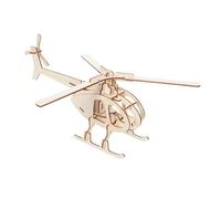 DIYEAH 3pcs DIY Wooden Airplane Model Kit for Paintable Plane Puzzle Easy Assembly Educational Enhancing Creativity Imagination and Aviation Learning