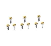 DIYEAH 3pcs Dual Flush Toilet Button Replacement Round Abs Flush Valve Push Button Golden for Water Tank Repair Bathroom Accessory