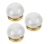 DIYEAH 3pcs Faux Pearl Magnetic Brooch Pins for Delicate Fabrics Invisible No Sew Sweater Shirt Clips Reusable Dress Shirt Adjusters for Office Wear Prevent Cleavage Exposure Easy