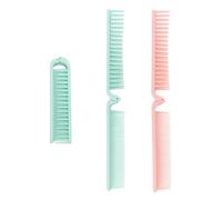 DIYEAH 3pcs Folding V-shaped Hair Comb Set for Travel and Styling, Unbreakable Pp Material, Compact Mini Size Fits in Pocket, for Barber Shops and Daily Hair Care Random Color