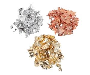 DIYEAH 3pcs Gold Flakes for Nails and Crafts 5g Each Bag Metallic Gloss Even Attachment Suitable for Natural Nail Plates and Handmade Works