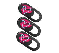 DIYEAH 3pcs Heart Pattern Privacy Cover Slide Protector for Laptop and Phone Cover for Protecting Your Privacy at Home Office