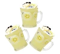 DIYEAH 3pcs Miniature Drinks: Dollhouse Miniature Drinks Summer-Themed Mini Beverage Cups - Resin Mini House Accessories For Role-Playing Home Decor