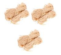 DIYEAH 3pcs Natural Raffia Ribbon Bundles Crinkle Packaging Filler for Floral Bouquet Wrapping and Gift Box Filling Versatile Craft Straw for Weddings Parties and Home Decor