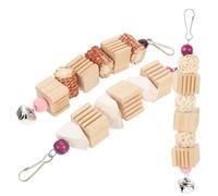 DIYEAH 3pcs Parrot Chewing Hanging Cuttlebone Pendant for Birds Lightweight Calcium Supplement Molar for Parrots and Caged Birds Fun and Healthy Play Random Color