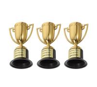 DIYEAH 3pcs Plastic Golden Trophy Cup for Rewards and Sports Events
