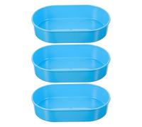 DIYEAH 3pcs Plastic Nursing Tray for Medication Sorting Stackable Kidney Shape, Space-saving Design, Independent Compartments and Antislip Base for Nursing Station and Home Care