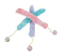 DIYEAH 3pcs Plush Cat Kicker with Ball - Soft Chewable Kitty Pillows for Indoor Interactive Play, Teasing and Biting Fun, Purple Green Pink