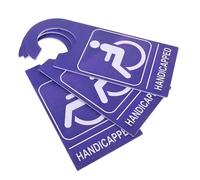 DIYEAH 3pcs PVC Handicap Parking Signs Weatherproof Disabled Parking Placards with Wheelchair Symbol for Cars Enhanced Visibility and Outdoor Use