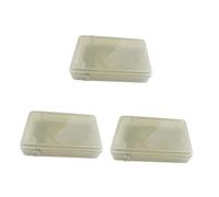 DIYEAH 3pcs Shockproof Static Storage Case for Hard Drives Grey Plastic Box Convenient Labeling for Easy Use Data Protection for Drives