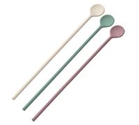 DIYEAH 3pcs Silicone Cocktail Stirring Spoons Set for Food Preparation and Kitchen Baking, Multi-Purpose Coffee Beverage Stirrer with Consistent Mixing Feature