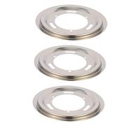 DIYEAH 3Pcs Stainless Steel Gas Stove Drip Pans Durable Range Burner Trays with Non Slip Design for Countertop and Liquefied Gas Stoves Kitchen Supplies