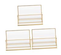 DIYEAH 3pcs Transparent Name Cards Case Sturdy Business Card Holder for Office Desk Display Organizer with Sleek Design