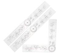 DIYEAH 3Pcs Transparent Plastic Goniometer Protractor Ruler for Joint Range of Motion Measurement Durable PVC Medical Angle Tool for Orthopedics Mobility Assessment