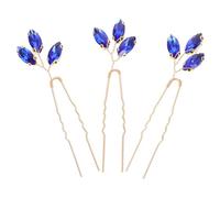 DIYEAH 3pcs U Shaped Rhinestone Hairpins Metal Hair Pins for Wedding and Different Occasions, Secure Placement Minimalist Design and Resistant to Fading