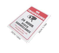 DIYEAH 3pcs Vintage No Trespassing Tin Signs Rustic Farmhouse Wall Art for Garage Coffee Bar Kitchen Decoration Retro Metal Posters with Camera Sign Board