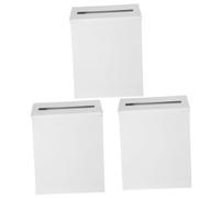 DIYEAH 3pcs Wall Mounted Mailbox Iron Letter Box with Spacious Storage and Secure Design for Outdoor House Wall Mount Stable Privacy Mail Organizer Decorative Vintage Style in White