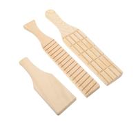 DIYEAH 3pcs Wooden Clay Modeling Paddle Lightweight Portable Pottery Tools for DIY Ceramics with Texture Enhancing Boards Suitable for Beginners and Professionals