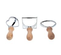 DIYEAH 3pcs Zinc Alloy Cookie Making Molds with Oval Square Heart Shapes for Biscuit Pasta and Ravioli Cutting Baking Tools for Creative Pastry and Dough Crafting