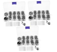 DIYEAH 3sets Industrial Sewing Machine Bobbin Case Bobbins Kit Metal Sewing Portable Thread Case for Brother Machines