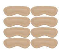 DIYEAH 4 Pairs Shoe Heel Pads Convenient Heel Stickers Wear-Resistant Suede Fabric Foam Adhesive Glue Guard Against Abrasion for Casual Shoes in Khaki