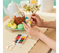 DIYEAH 4 Pcs Diy Unfinished Wooden Dolls, Robot Toys, Educational Painting Crafts, Beige, 4. 72 Inch