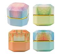 DIYEAH 4 Pcs Large Octagonal Airtight Tea Canisters Set Portable Iron Tea Storage Jars with Sealing Lid for Candy Food Storage