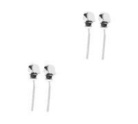 DIYEAH 4 pcs Toilet Tank Flush Lever Side Mount Handle Plastic Push Button Replacement for Home Hotel Bathroom Quick Easy Use Sleek Stylish Design Compatible with Toilets