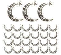 DIYEAH 40pcs Moon Charms For Jewelry Making: Zinc Alloy Hollow Moon Charm Pendants - Jewelry Making Supplies - Crescent Diy Bracelet Necklace Decorations
