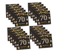 DIYEAH 40pcs Wedding Anniversary Decoration Dessert Cake Napkins 70th Birthday Party Napkins 70th Birthday Dessert Cake Table Supplies Tissue Black