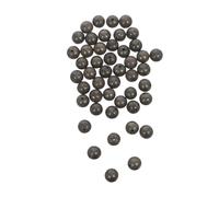 DIYEAH 45pcs Natural Pyrite Round Beads Smooth Semi Precious Stone Loose Spacer Beads with Hole for Necklace Bracelet Jewelry Making DIY Crafts