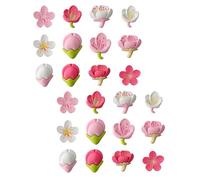 DIYEAH 48Pcs Cherry Blossom Flower Push Pins for Corkboard - Decorative Floral Thumb Tacks for Bulletin Board, Photo Wall, Map, Office and School Supplies, Cute Pushpins Set