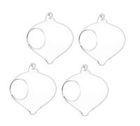 DIYEAH 4pcs 10cm Hanging Glass Terrariums Water Drop Shaped Air Plant Holders with Hanger for Indoor Succulent Planters Home Wall Decor