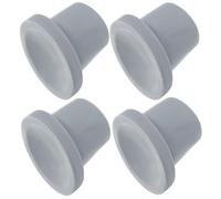 DIYEAH 4pcs 28mm Diameter Shower Chair Leg Caps with Holes, Heavy Duty Non-Slip Rubber Feet for Bath Seat, Commode and Transfer Bench, Gray Anti-Suction Pads for Elderly Mobility Aids