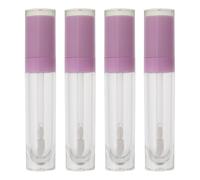 DIYEAH 4pcs 8ml Empty Lip Gloss Tubes DIY Lipstick Containers Small Refillable Lip Gloss Bottles for Makeup Storage and Travel, Purple