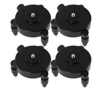 DIYEAH 4pcs Adjustable Level Stand with Three Independent Knobs, Rotatable and Steady Line Output, Plastic and Metal Material, for Slopes and Tile Laying as Level Accessories
